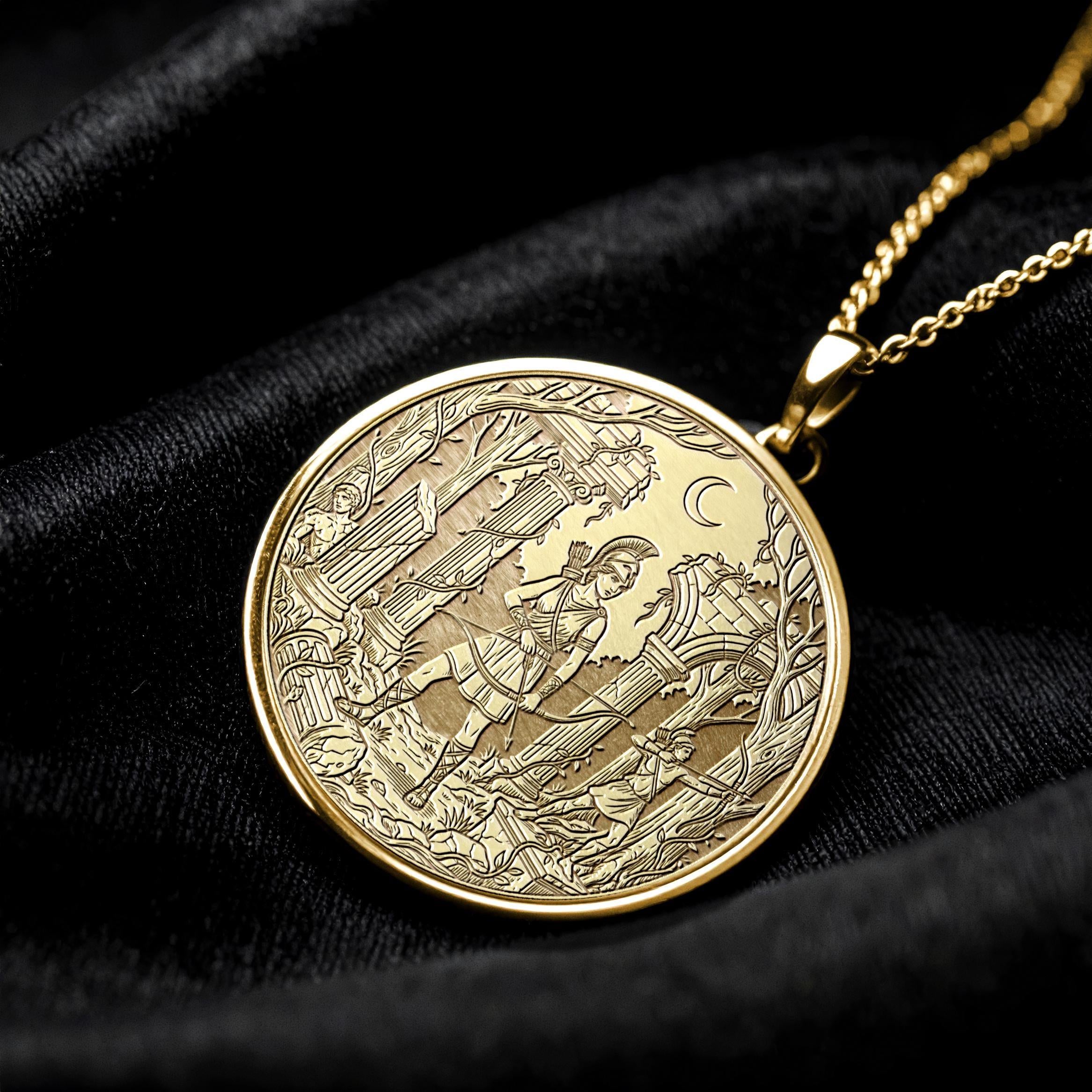 Artemis Necklace – Warrior Goddess of Moon & Wild Nature-48