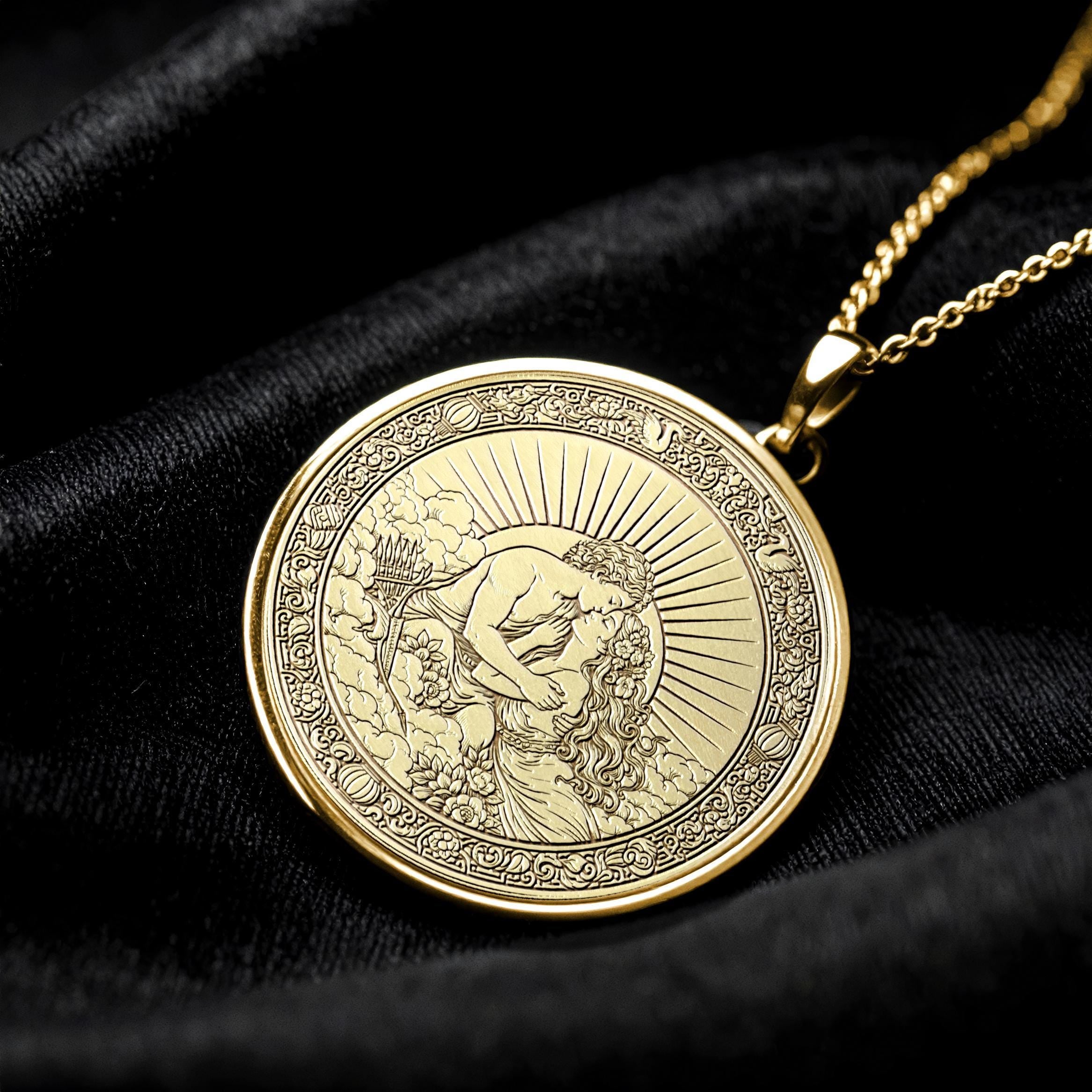 Cupid and Psyche Pendant Necklace Love Symbol -317