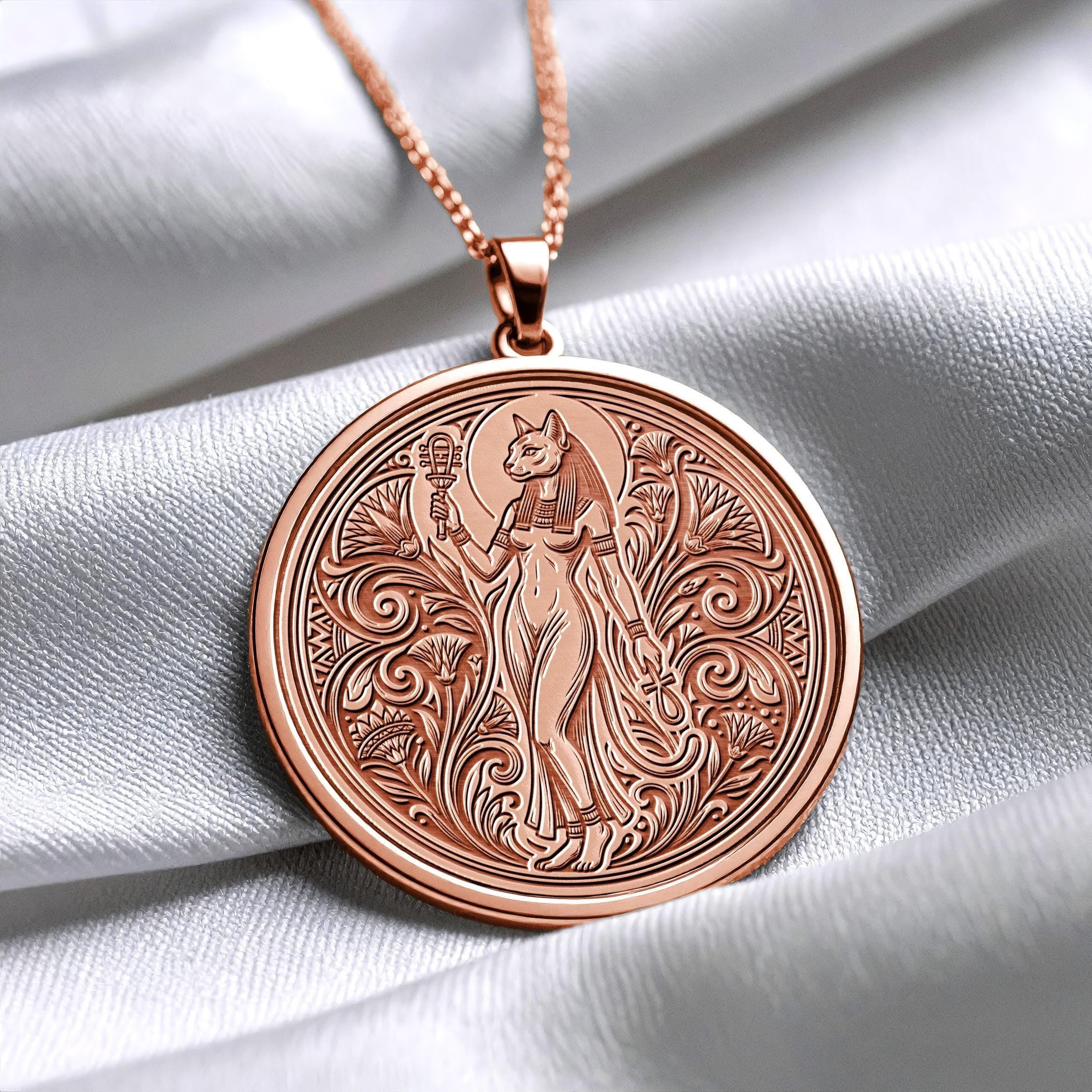 Bastet Pendant Ancient Egyptian Goddess Jewelry-26