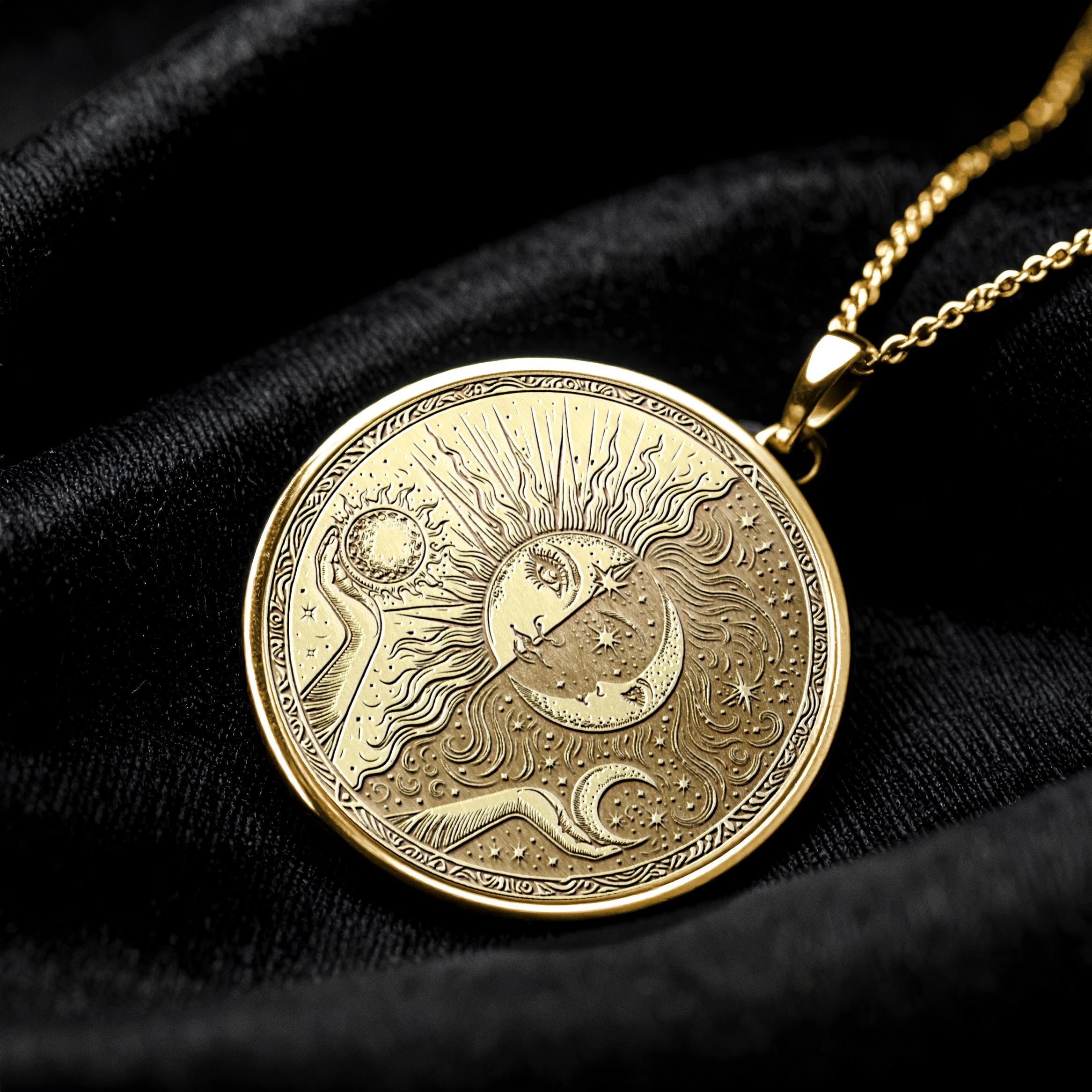 Celestial Sun Moon Energy Pendant -547