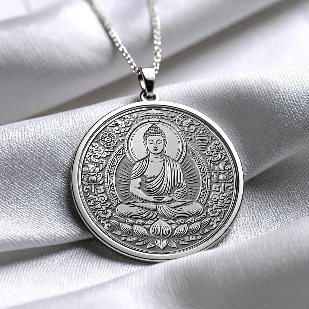 Buddha Necklace – Pendant of Awareness, Light, Peace -512