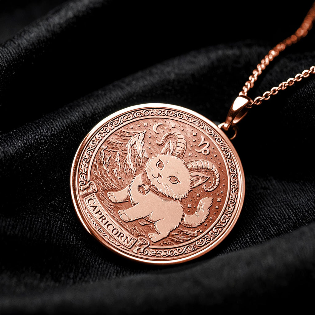Capricorn Dog Pendant – Zodiac Charm Necklace, Loyal Gift -497