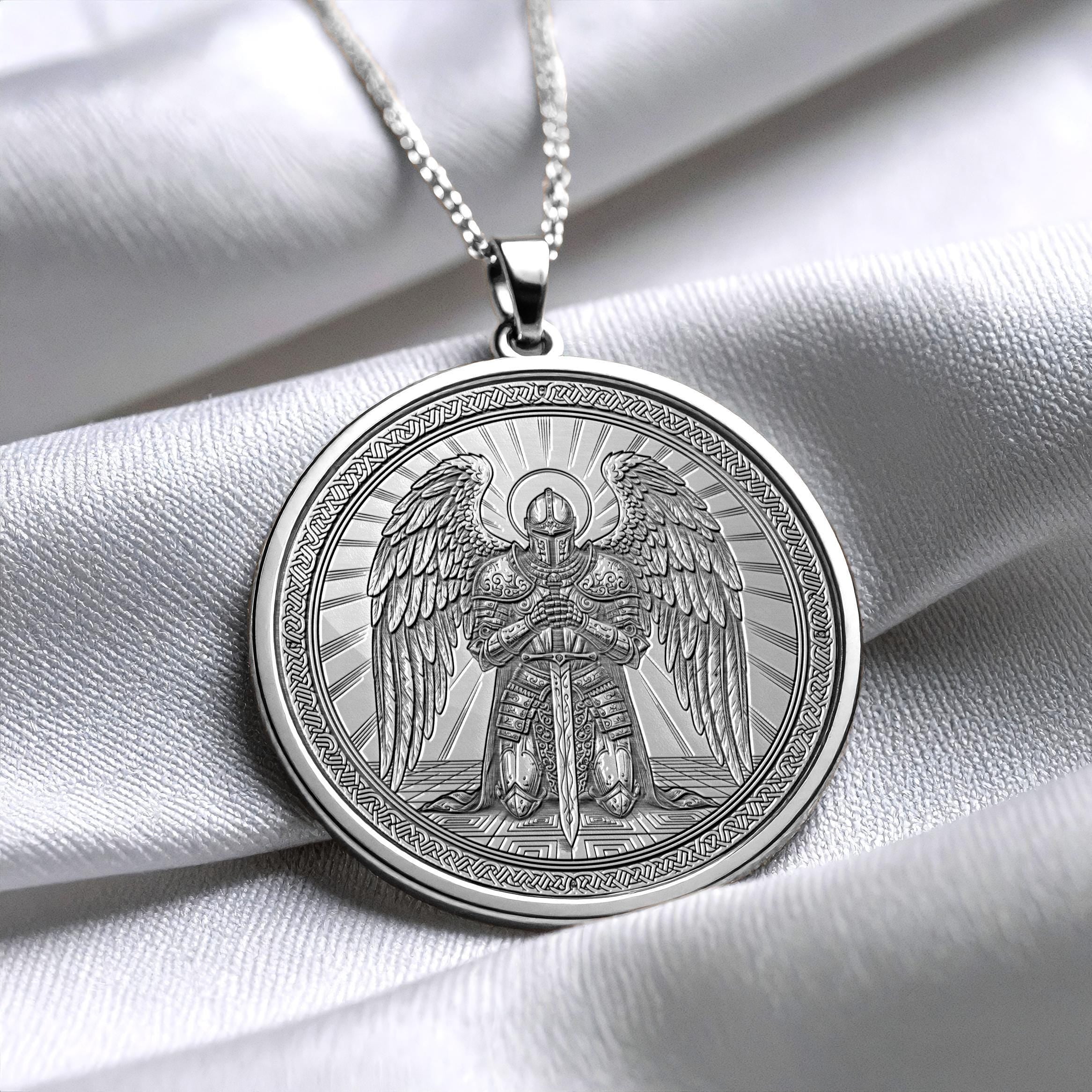 Archangel Michael Spiritual Christmas Necklace – St. Michael Pendant  -91