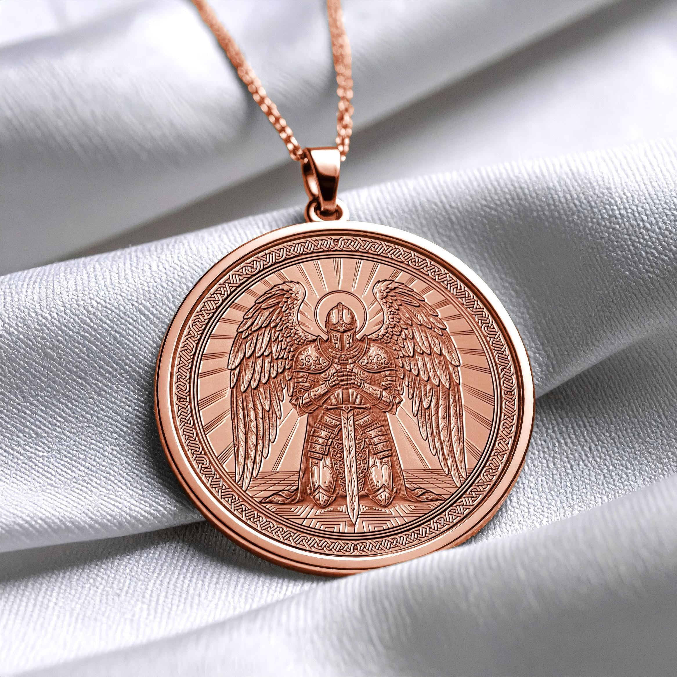 Archangel Michael Spiritual Christmas Necklace – St. Michael Pendant  -91