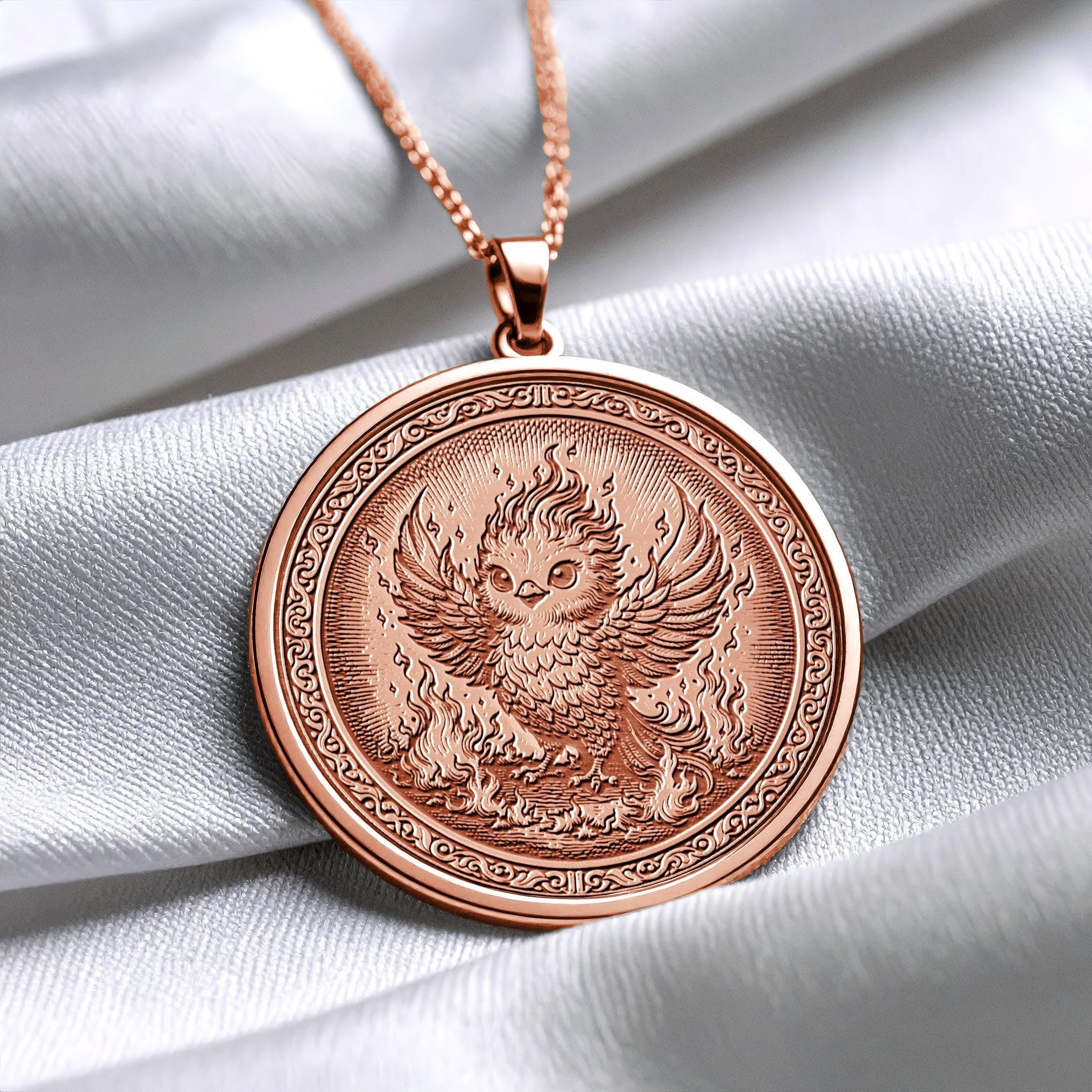 Baby Phoenix Necklace -Pendant Rebirth, Strength & Transformation -585