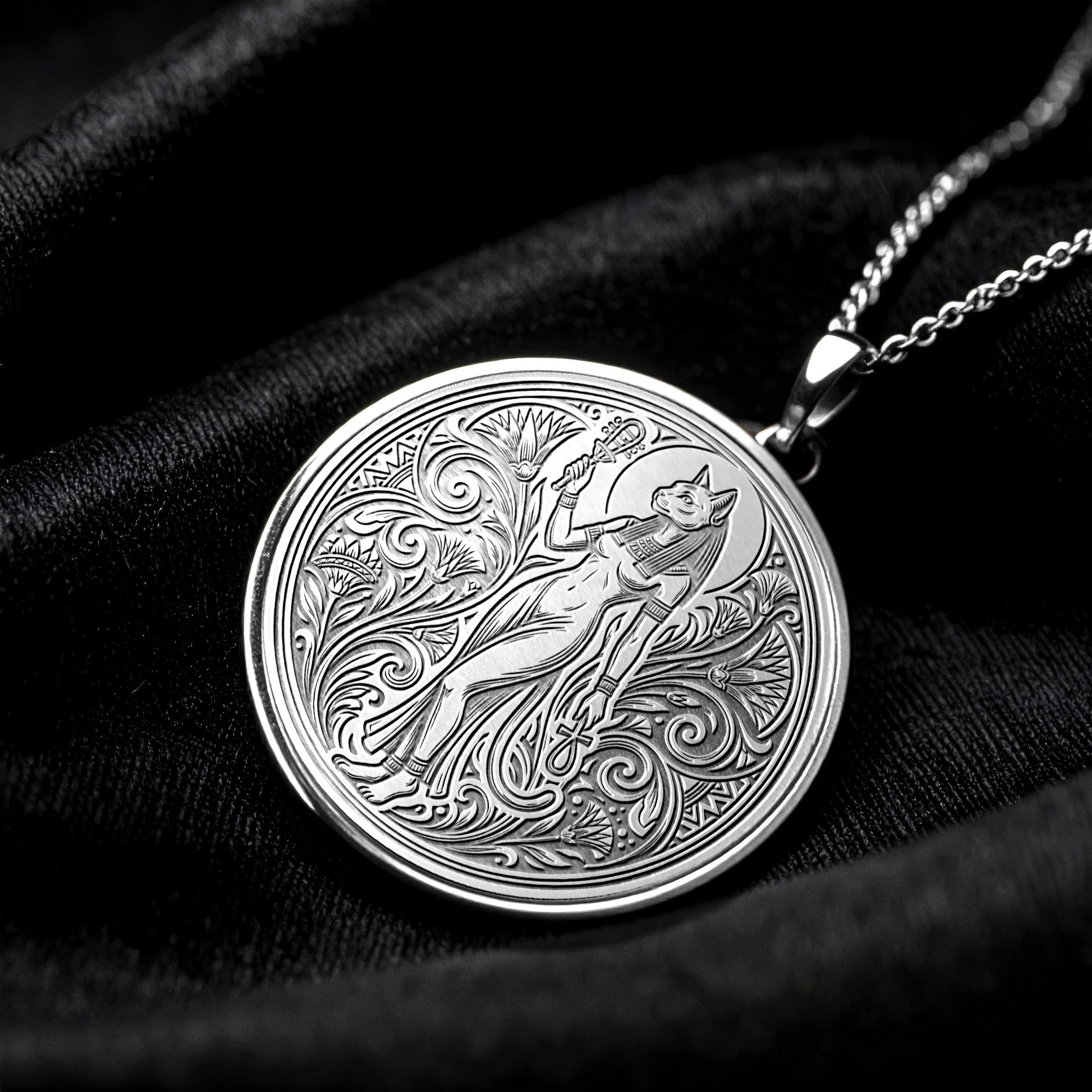 Bastet Pendant Ancient Egyptian Goddess Jewelry-26